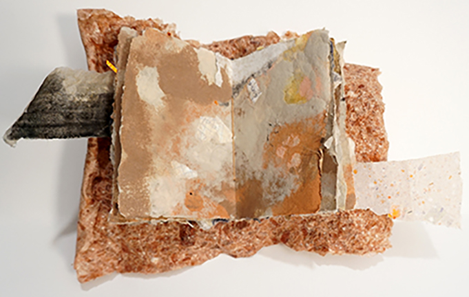 "Manual", handmade paper bound to handmade onion skin paper. $400