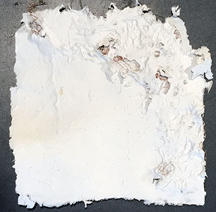 unique handmade paper with copper wire, after Marisa Merz