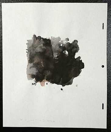 "It is just this II." Monoprint with watercolor and sumi ink, 10.5 in. x 12.5 in. $100
