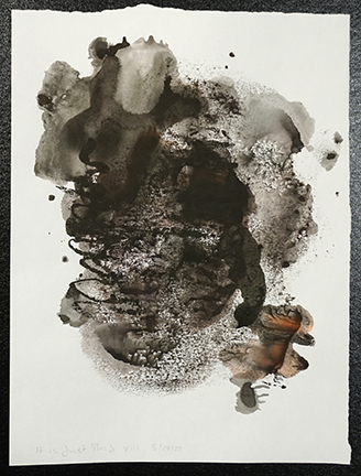 "It is just this VIII." Monoprint with watercolor and sumi ink, 9 in. x 12 in. $150