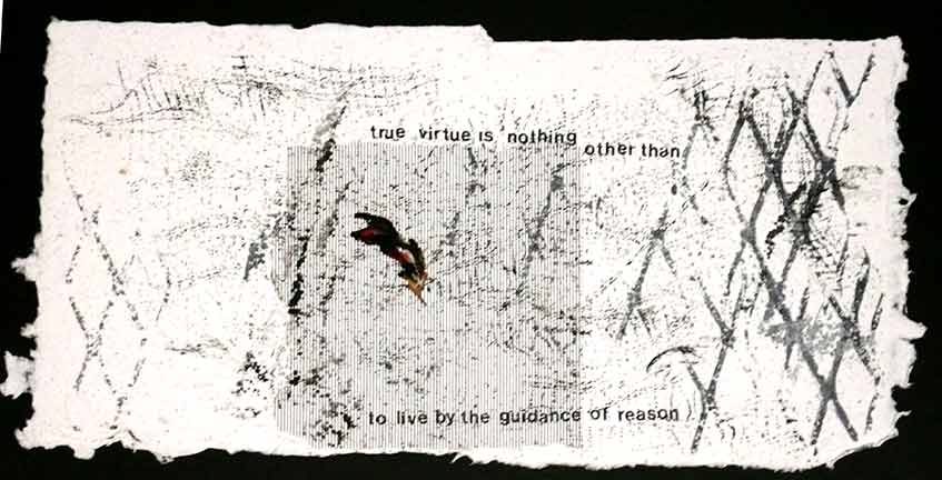 print and mixed media on handmade recycled paper