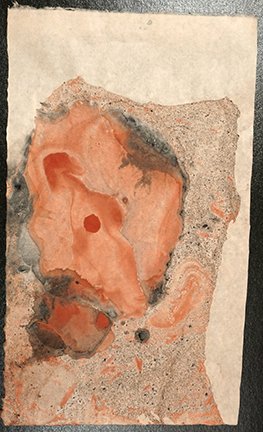 "At the Core II." Etching ink on kitakata, 11 in. x 17.5 in. $200