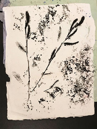 ink on handmade cotton paper