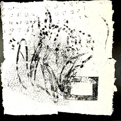 ink on handmade recycled paper